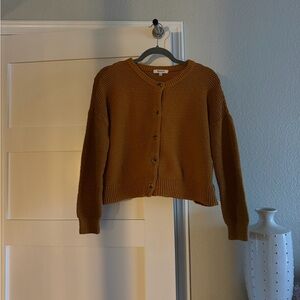 Madewell Burnt Orange Button-Up Cardigan